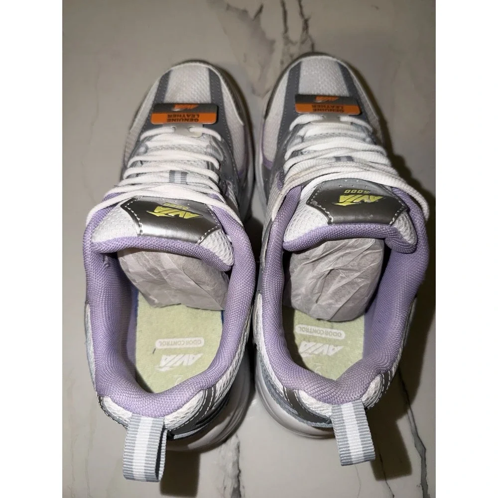 AVIA Women's Athletic Sneakers Gray Purple White Size 9 Comfort Walking Shoes‎